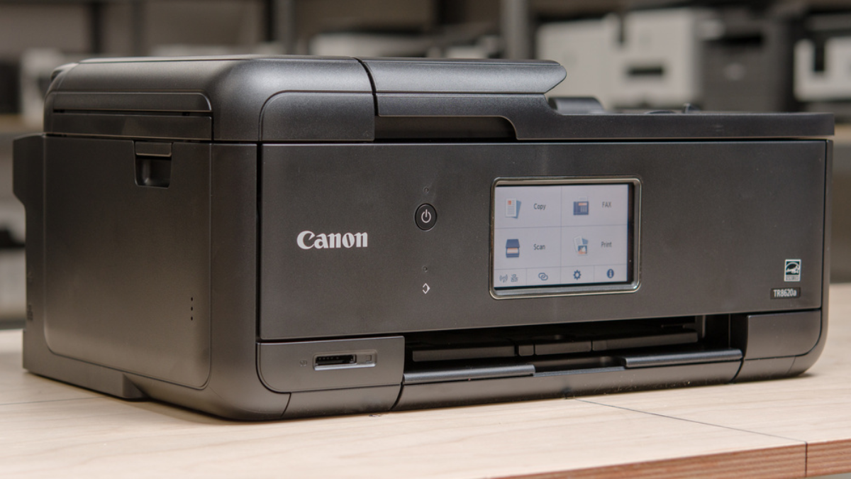 The Canon PIXMA TR8620a is an all-in-one inkjet printer that uses a five-cartridge system
