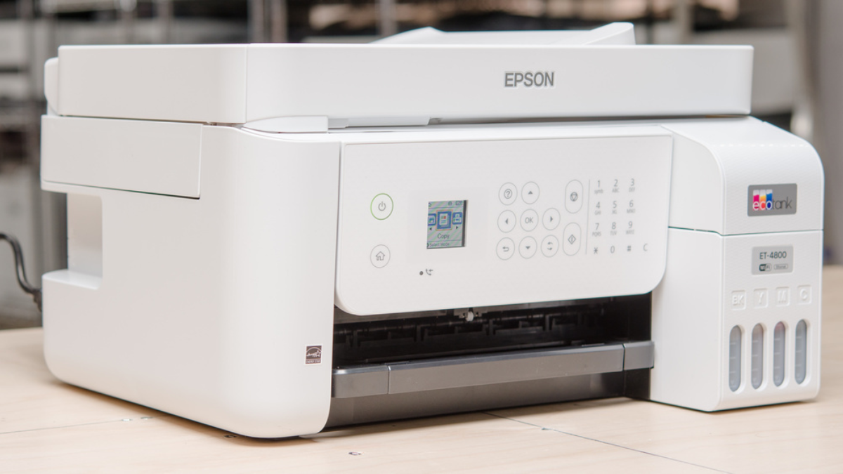 The Epson EcoTank ET-4800 is an all-in-one printer designed for homes and offices