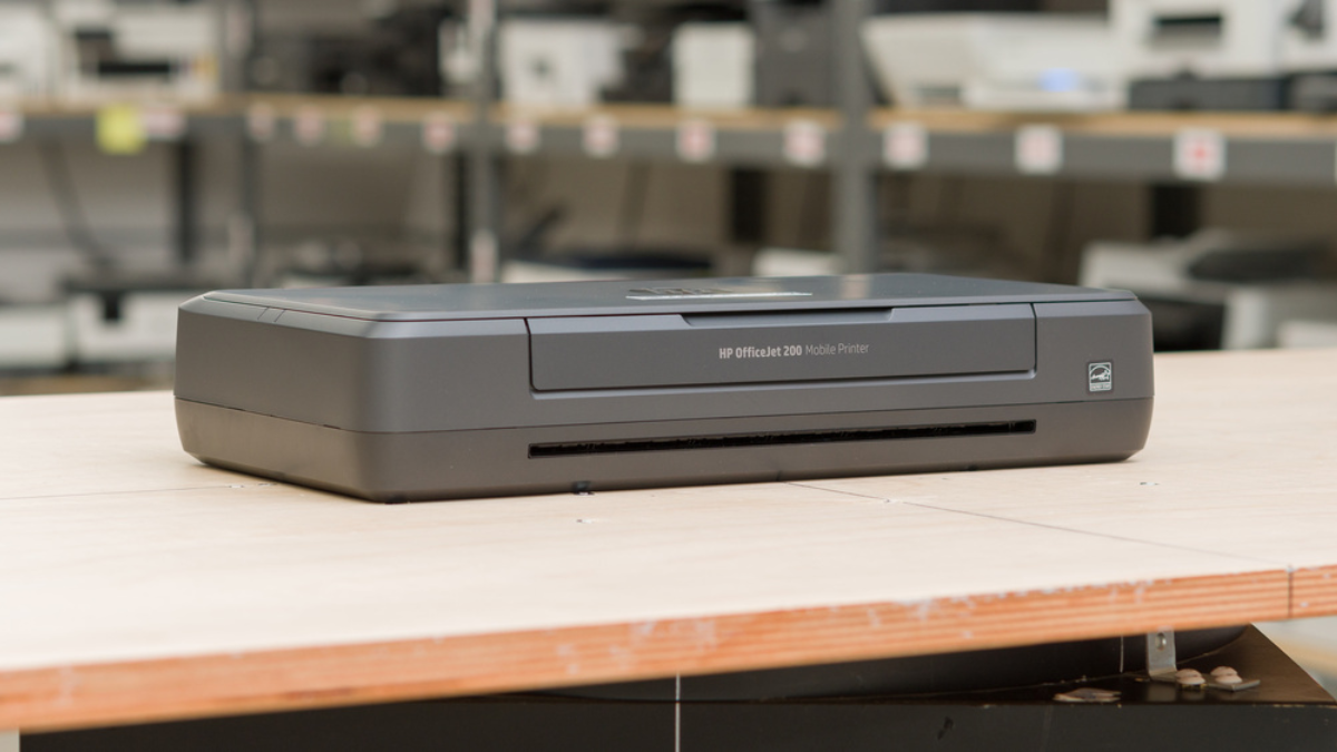 The HP OfficeJet 200 Mobile Printer is an on-the-go, print-only inkjet printer