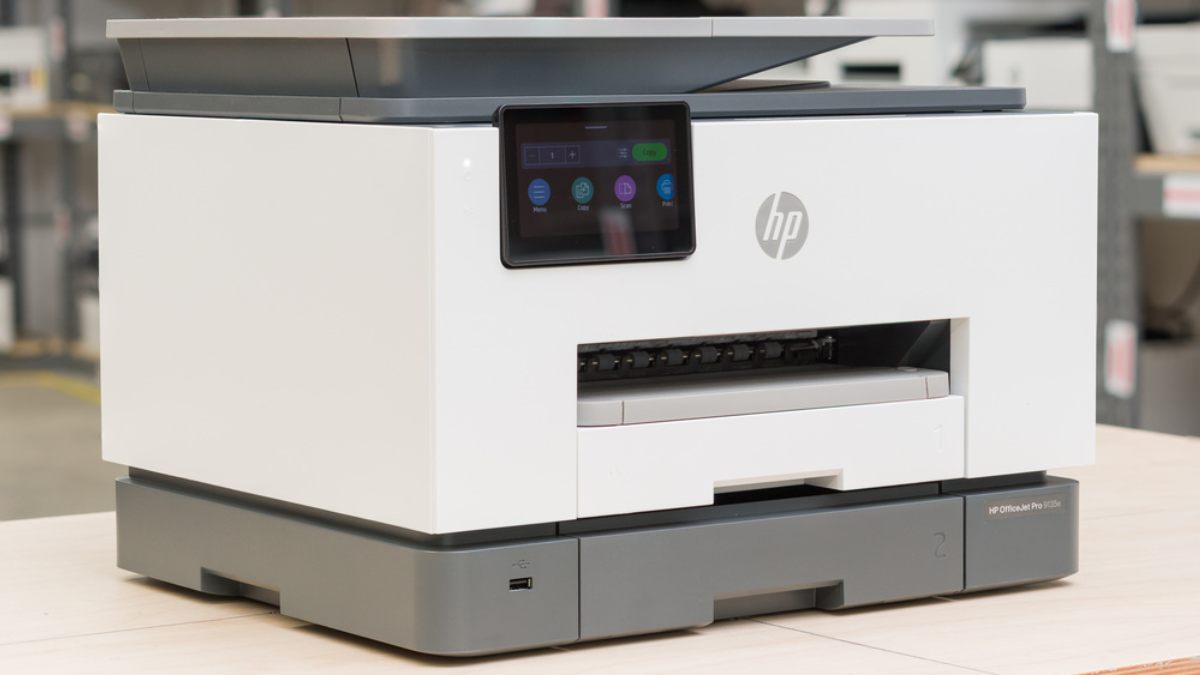 The HP OfficeJet Pro 9135e is a compact all-in-one inkjet printer